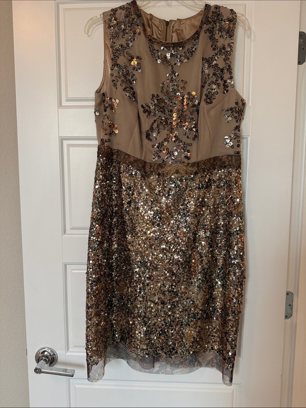 Gold Sequin Cocktail Dress